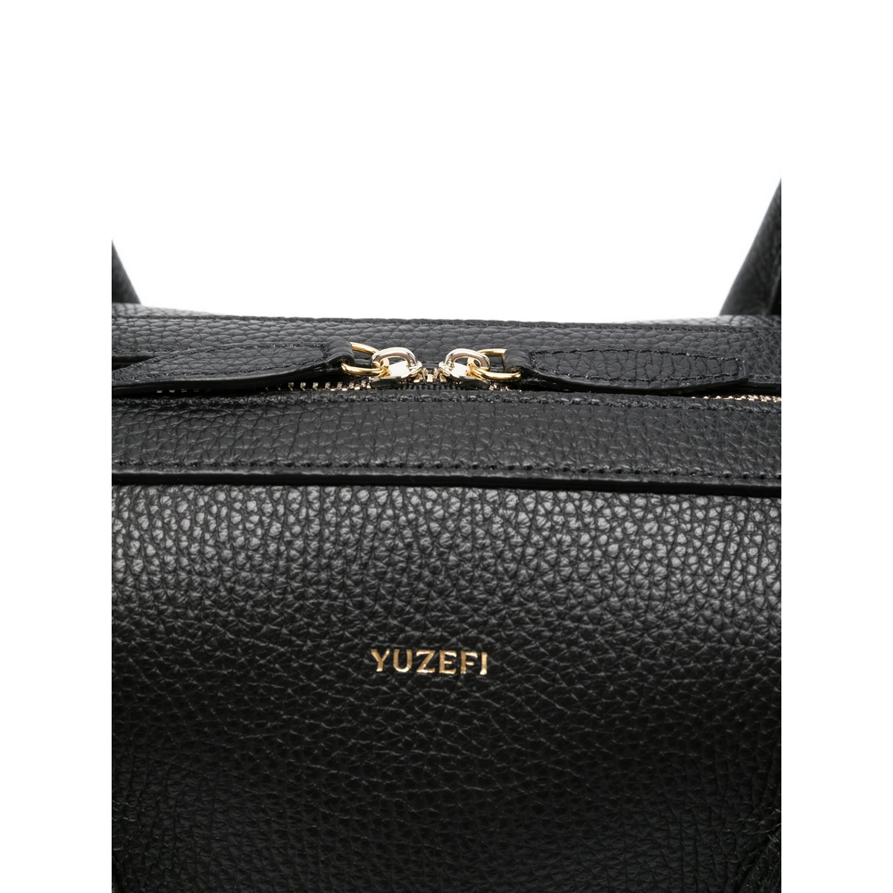 [YUZEFI] Shoulder bag FW26 BRIOCHE DUFFLE LEATHER BLACK