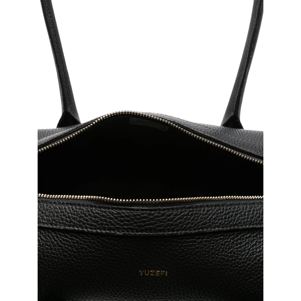 [YUZEFI] Shoulder bag FW26 BRIOCHE DUFFLE LEATHER BLACK