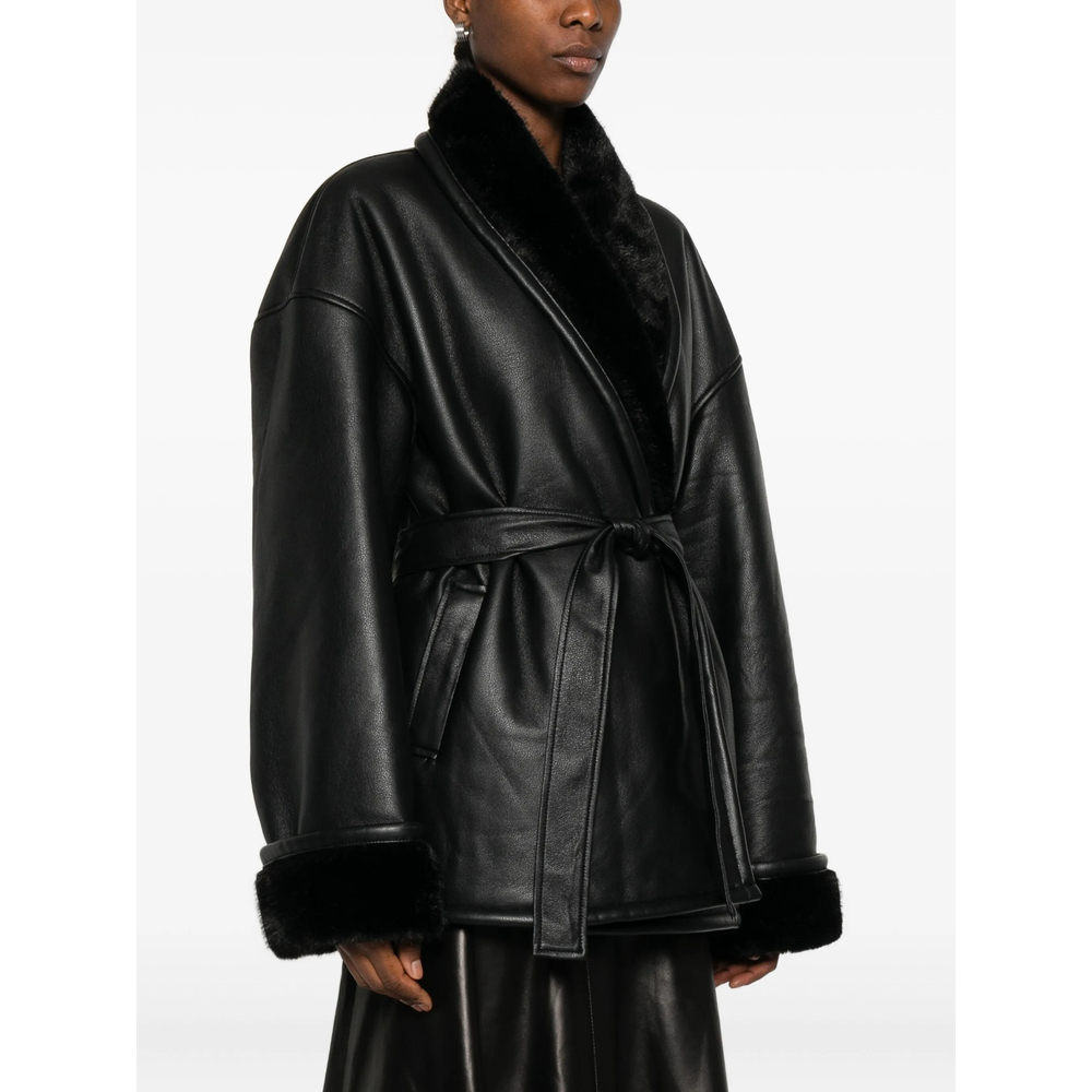 [Viktoria Chan] Mouton jacket FW25 AW25012BL  BLACK