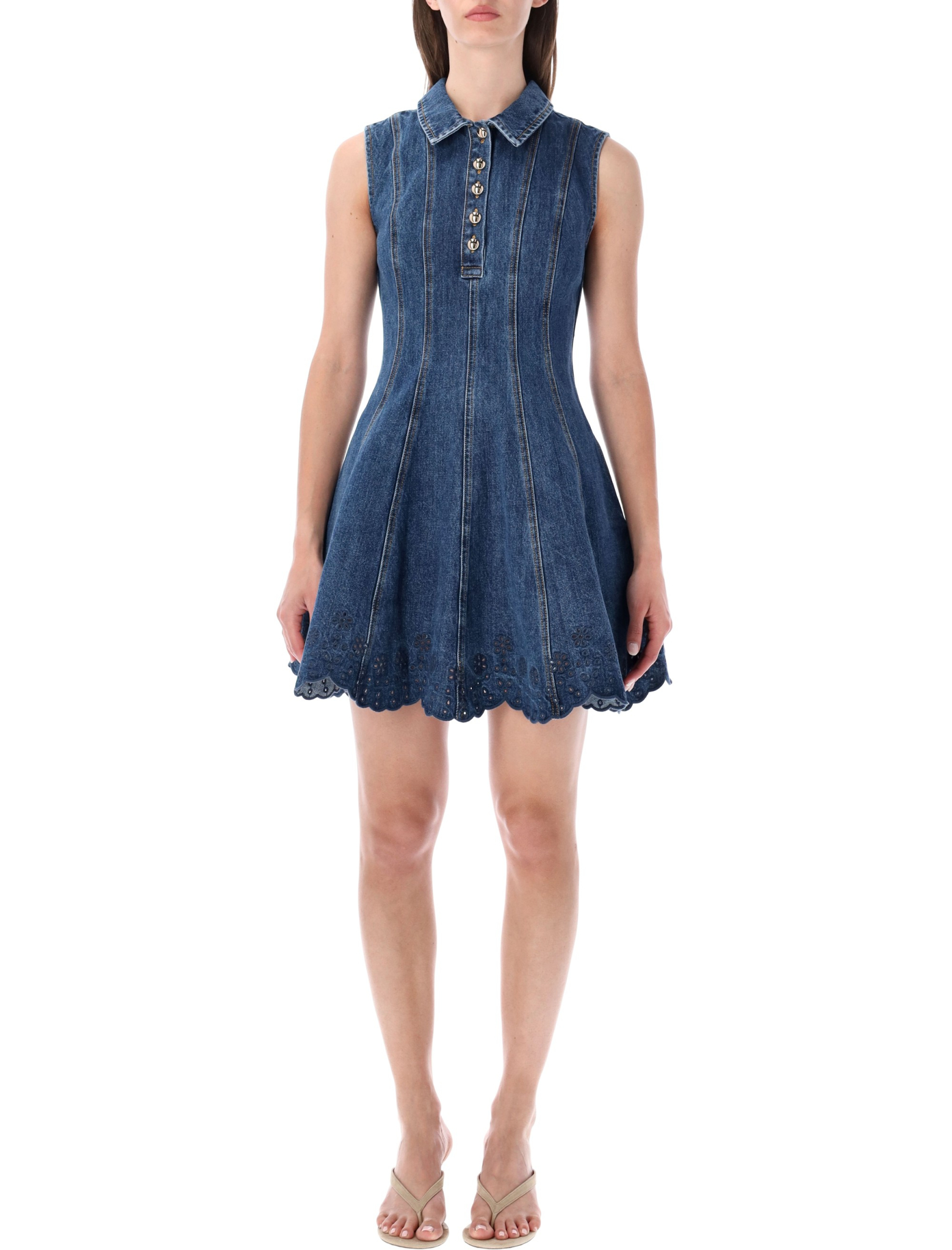 [SELF PORTRAIT] Sleeveless dress SS26 SS26820SBLBLUE