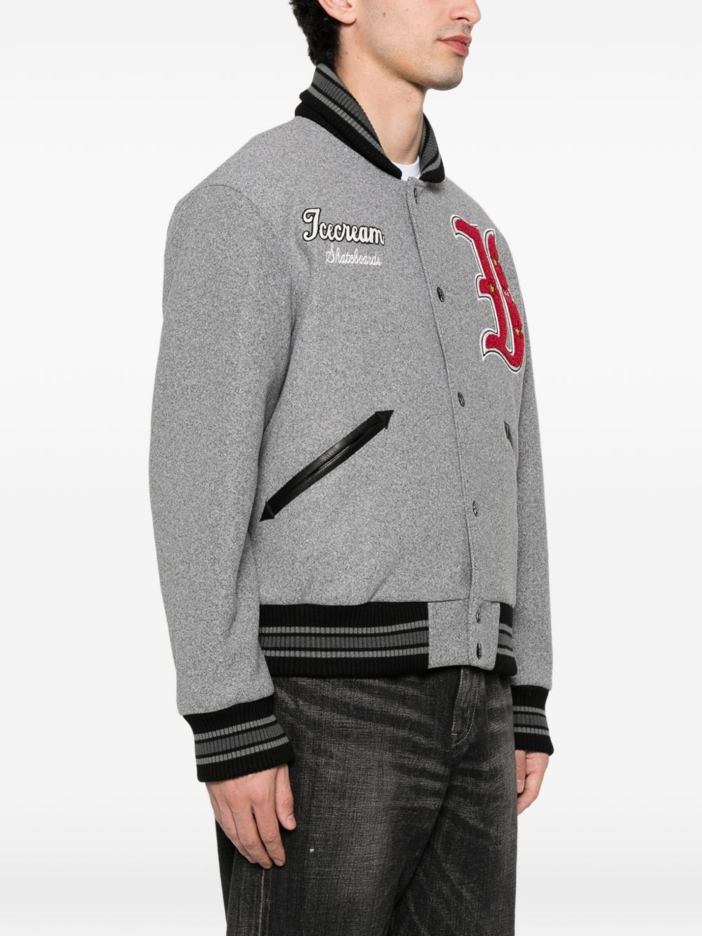 [ICECREAM] Bomber Jacket SS26 IC25402GREY