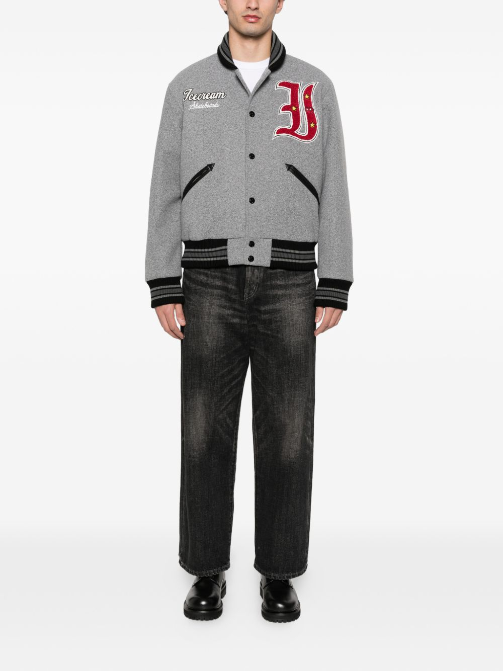 [ICECREAM] Bomber Jacket SS26 IC25402GREY