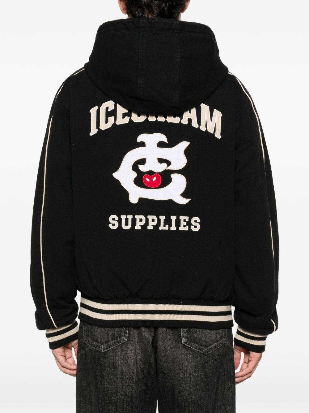 [ICECREAM] Bomber Jacket SS26 IC25401WASHEDBLACK