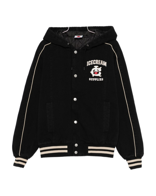 [ICECREAM] Bomber Jacket SS26 IC25401WASHEDBLACK