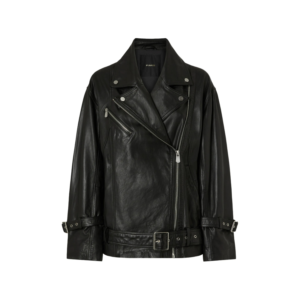 [PINKO] Leather Jacket SS26 106231 A31X Z99