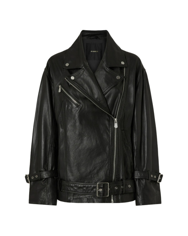 [PINKO] Leather Jacket SS26 106231 A31X Z99