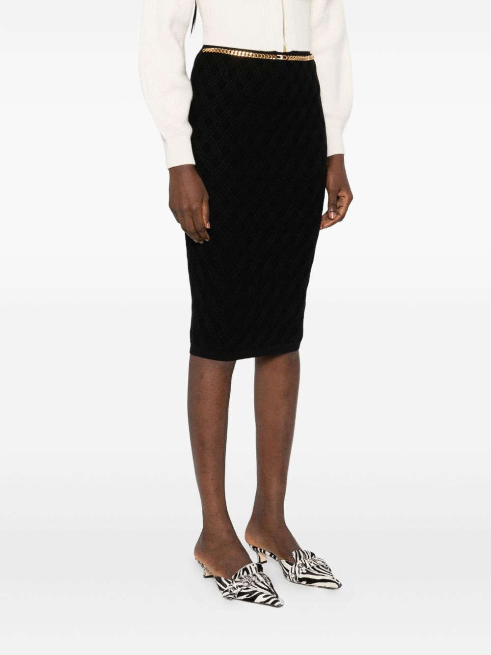 [ELISABETTA FRANCHI] Midi skirt FW25 GK20B56E2110