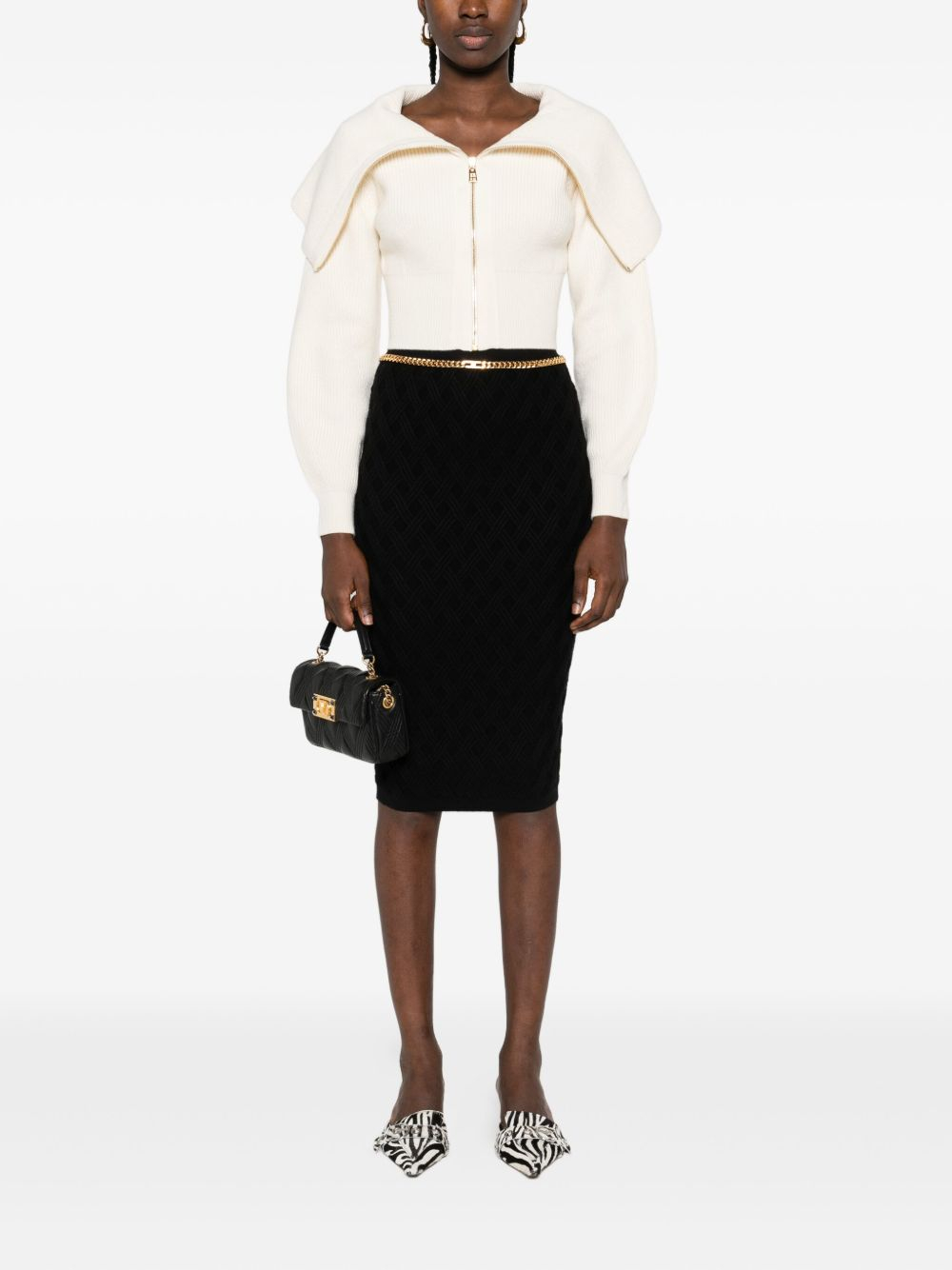 [ELISABETTA FRANCHI] Midi skirt FW25 GK20B56E2110