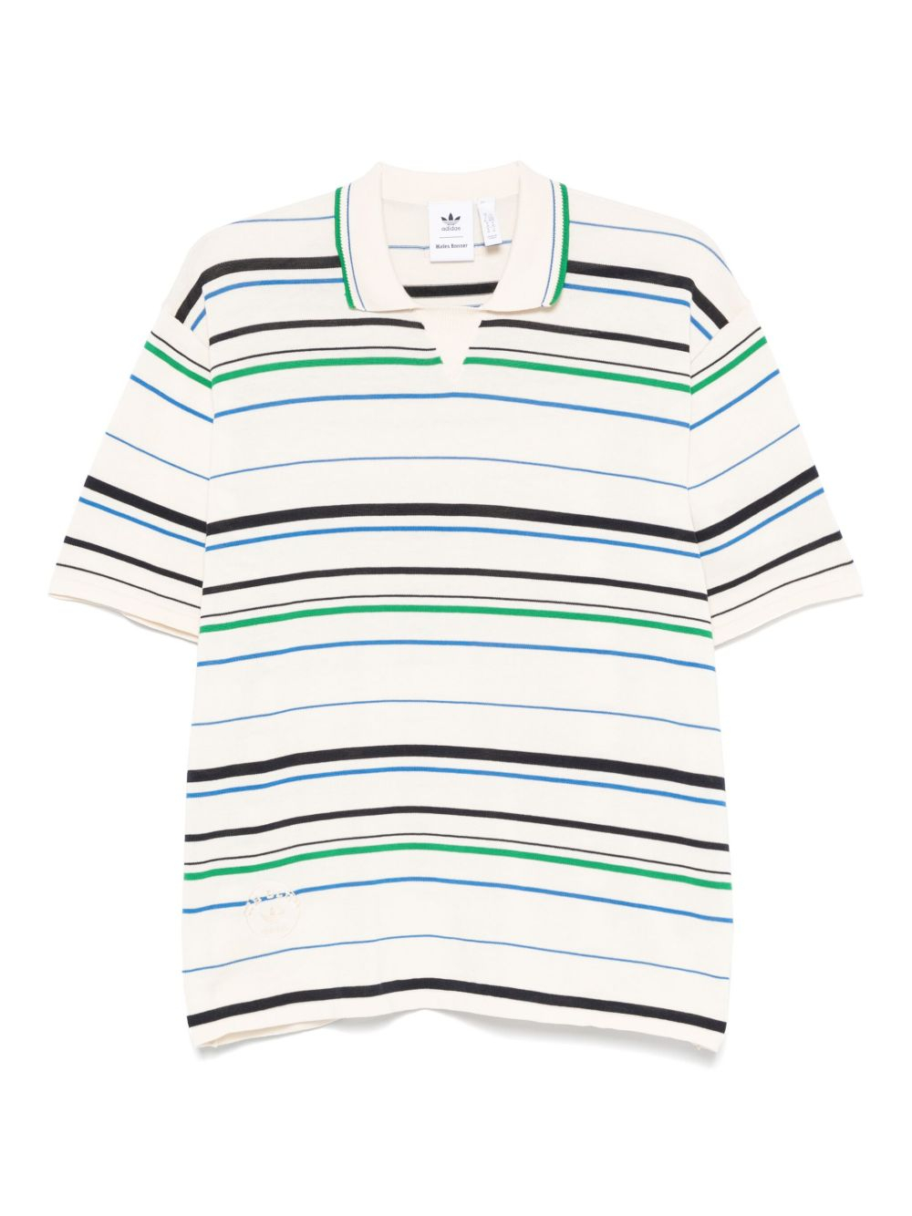 [Wales Bonner] T-shirts Short Sleeve SS25 JM8203WONDERWHITE/GREEN/BLUEBIRD