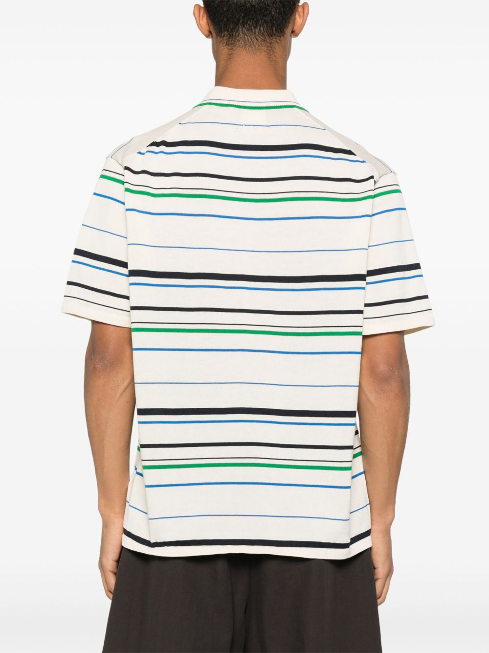 [Wales Bonner] T-shirts Short Sleeve SS25 JM8203WONDERWHITE/GREEN/BLUEBIRD