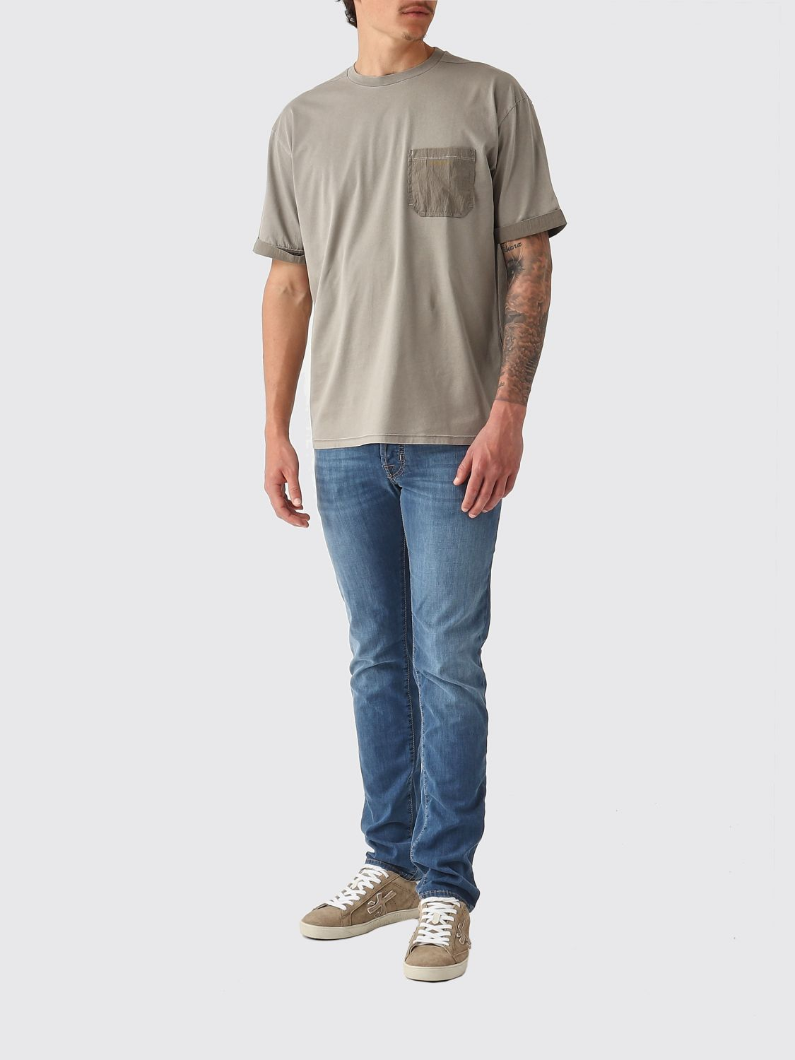 [Premiata] T-shirts Short Sleeve SS26 PA1051MD CALCARIOGREY