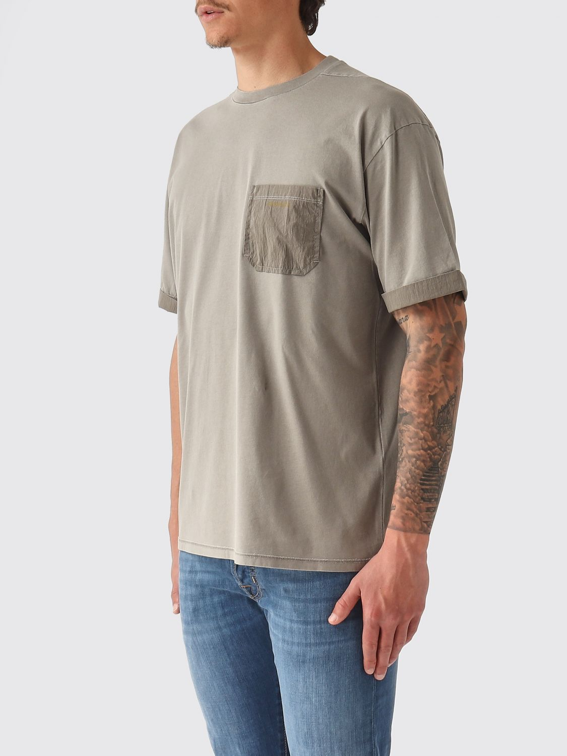 [Premiata] T-shirts Short Sleeve SS26 PA1051MD CALCARIOGREY