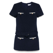 [Self - portrait] Short sleeve dress FW25 PF25-034SBLUE