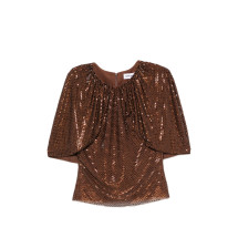 [Self-portrait] Blouse FW26 PF26-054T-BR  BROWN