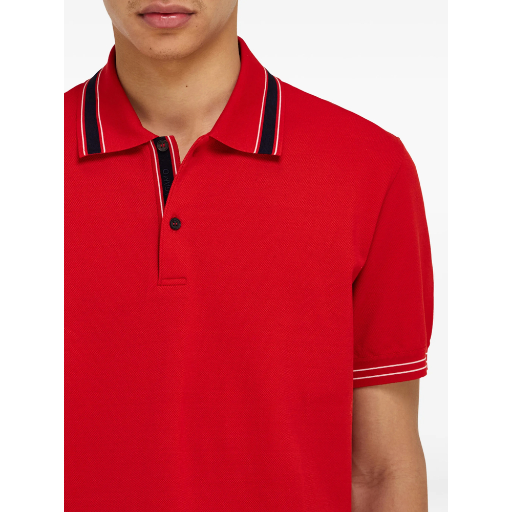 [Ferragamo] Shirts Short Sleeve FW26 144705 0795891 REDNA