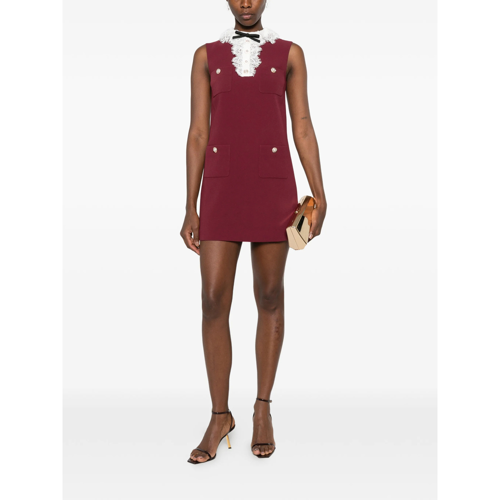 [Self-portrait] Sleeveless dress FW26 PF26-001SB-BU  BURGU