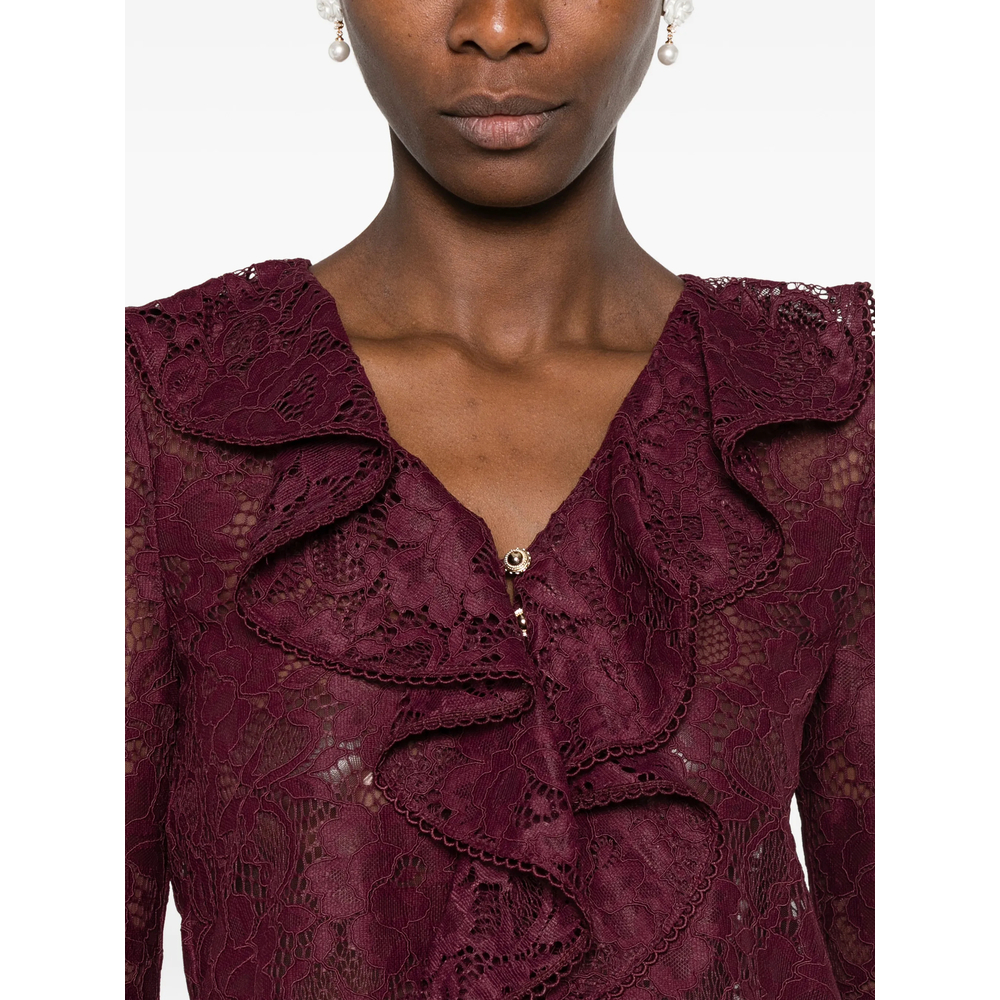 [Self-portrait] Blouse FW26 PF26-102T-BU  BURGU