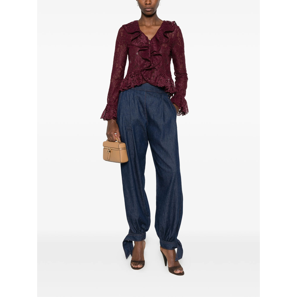[Self-portrait] Blouse FW26 PF26-102T-BU  BURGU