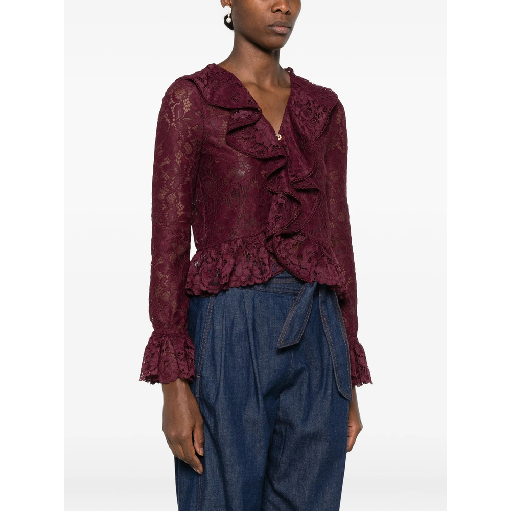 [Self-portrait] Blouse FW26 PF26-102T-BU  BURGU