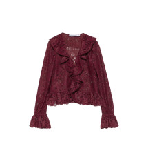 [Self-portrait] Blouse FW26 PF26-102T-BU  BURGU
