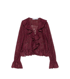 [Self-portrait] Blouse FW26 PF26-102T-BU  BURGU