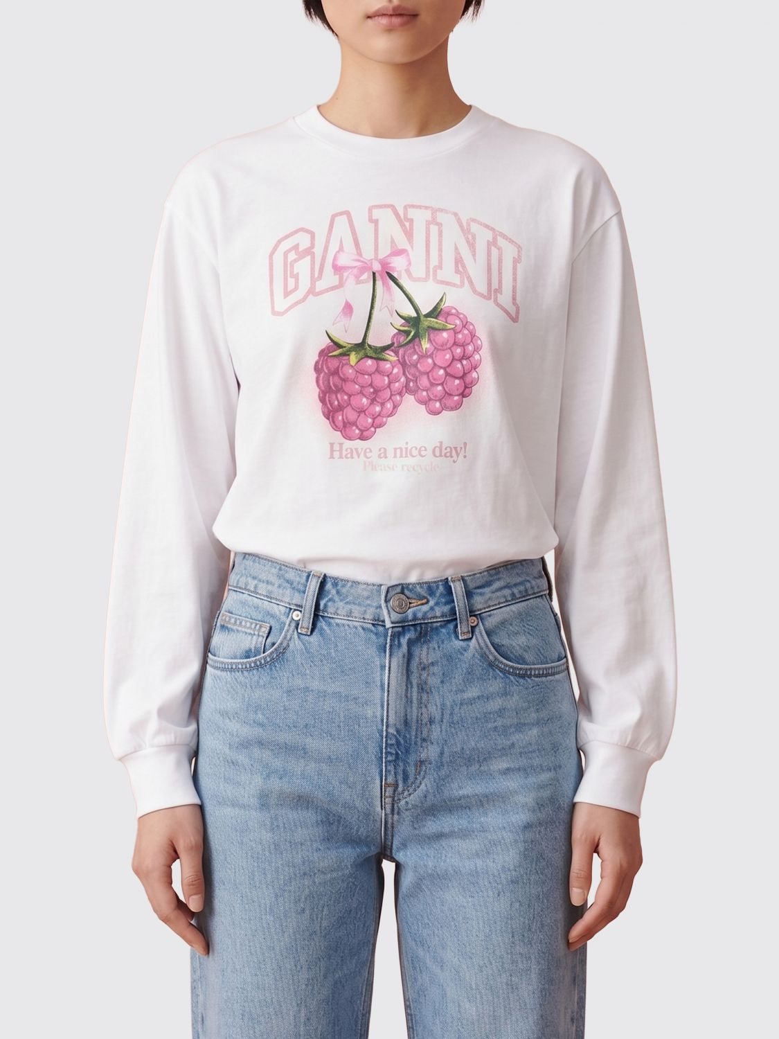 [GANNI] T-shirts Long Sleeve SS26 A1050141 151