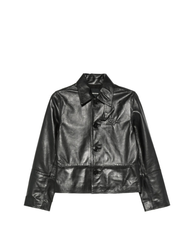 [Zadig & Voltaire] Leather Jacket FW26 RWOW01288  BLACK