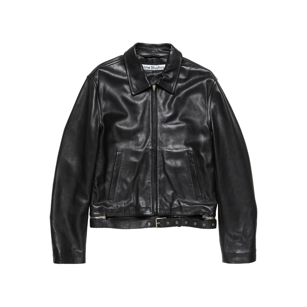 [Acne Studios] Leather Jacket SS26 B70164  BLACK