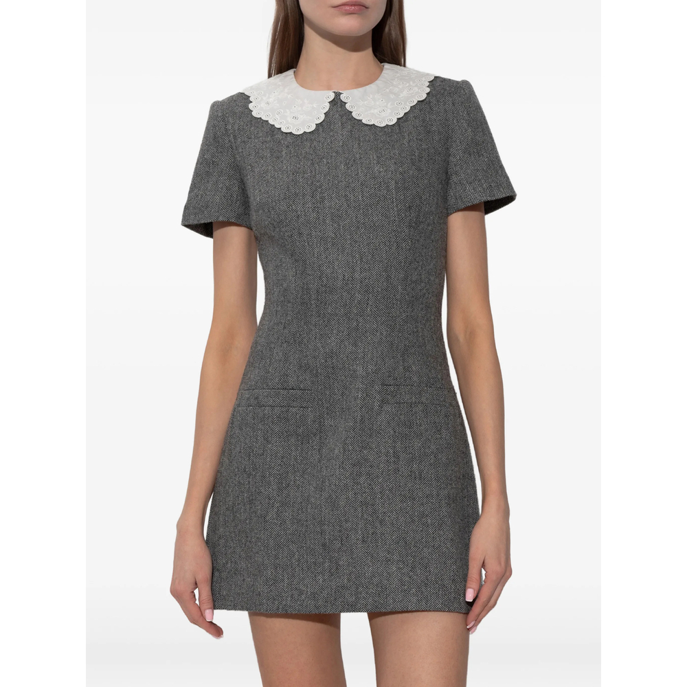 [Self-portrait] Short sleeve dress SS26 RS26-038SA-GR  GREY