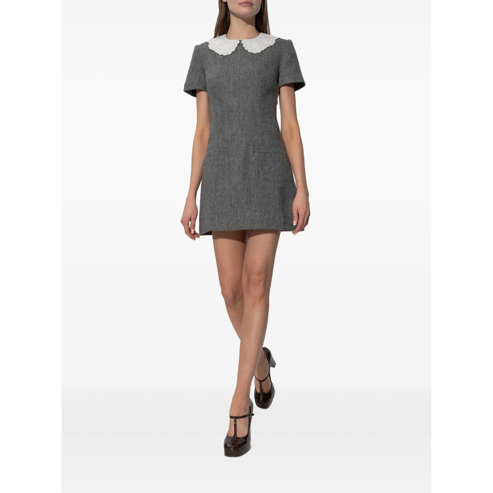 [Self-portrait] Short sleeve dress SS26 RS26-038SA-GR  GREY