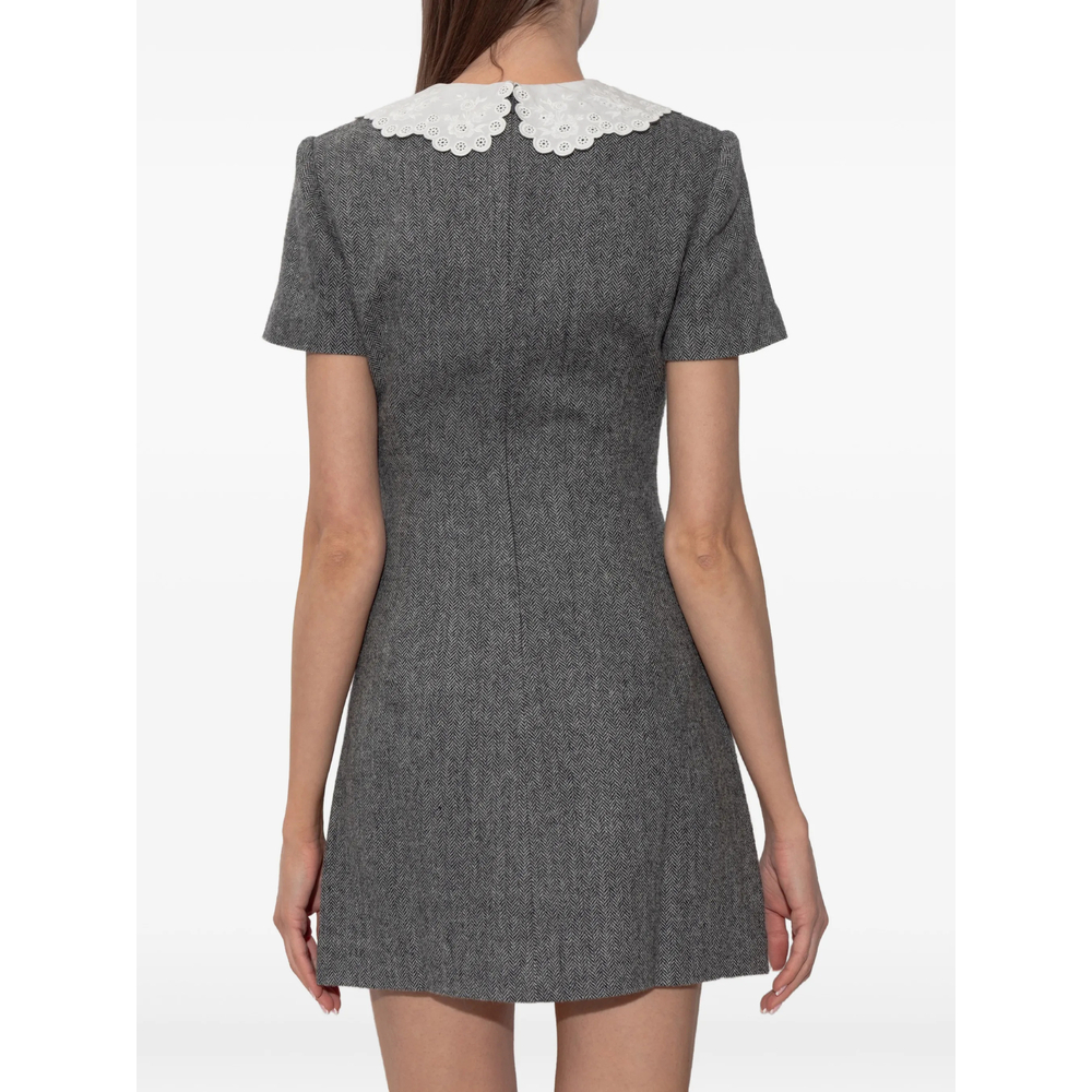 [Self-portrait] Short sleeve dress SS26 RS26-038SA-GR  GREY