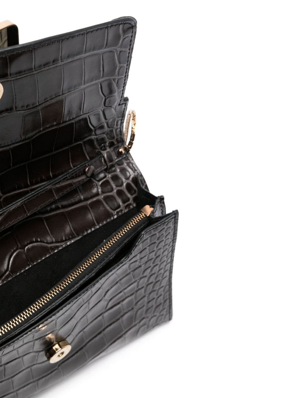 [Boyy] Clutch bag SS24 BUCKLETRAVELCASECROCEMBOSSEDCS/CSDBLACK