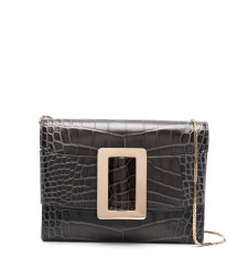 [Boyy] Clutch bag SS24 BUCKLETRAVELCASECROCEMBOSSEDCS/CSDBLACK