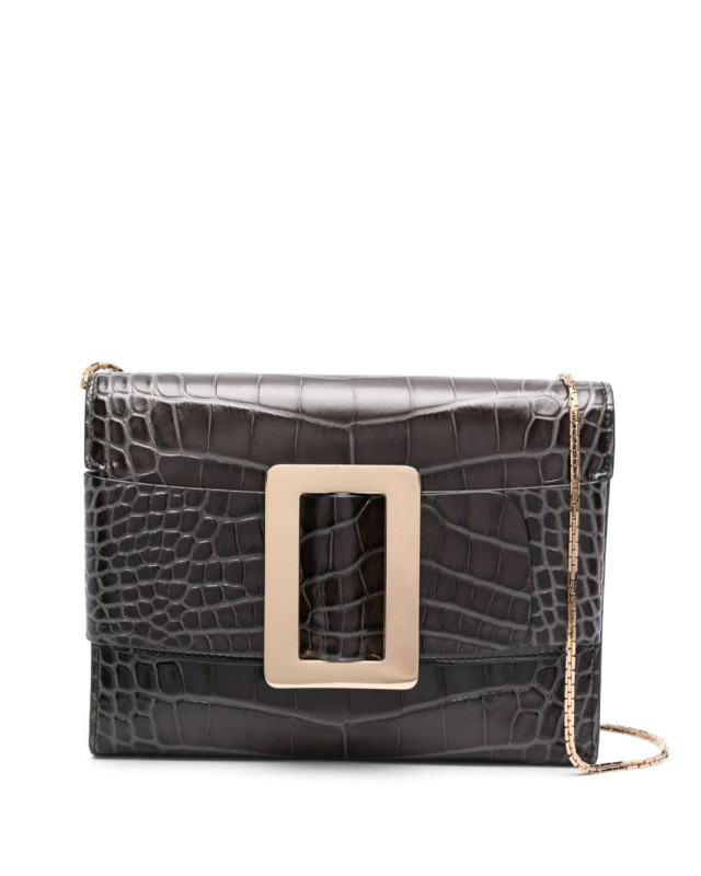 [Boyy] Clutch bag SS24 BUCKLETRAVELCASECROCEMBOSSEDCS/CSDBLACK