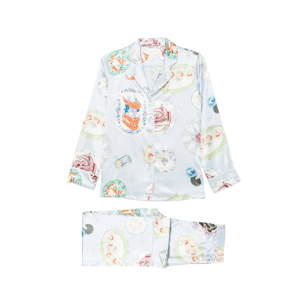 [Olivia Von Halle] Pajamas FW26 LILA  CADIZ
