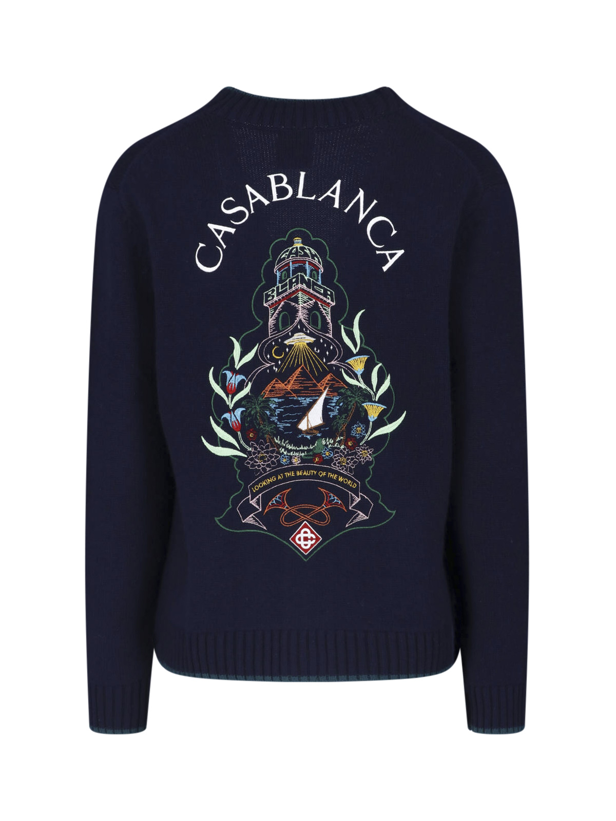 [Casablanca] Knitwear FW26 U PF26 KW 1429 01HOTEL EMBLEM