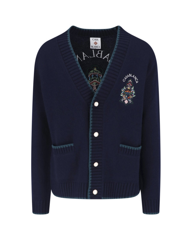 [Casablanca] Knitwear FW26 U PF26 KW 1429 01HOTEL EMBLEM