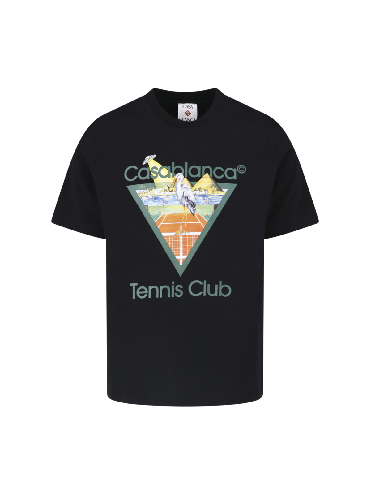 [Casablanca] T-shirts Short Sleeve FW26 M PF26 JTS 001 19TENNIS CLUB TRIANGLE