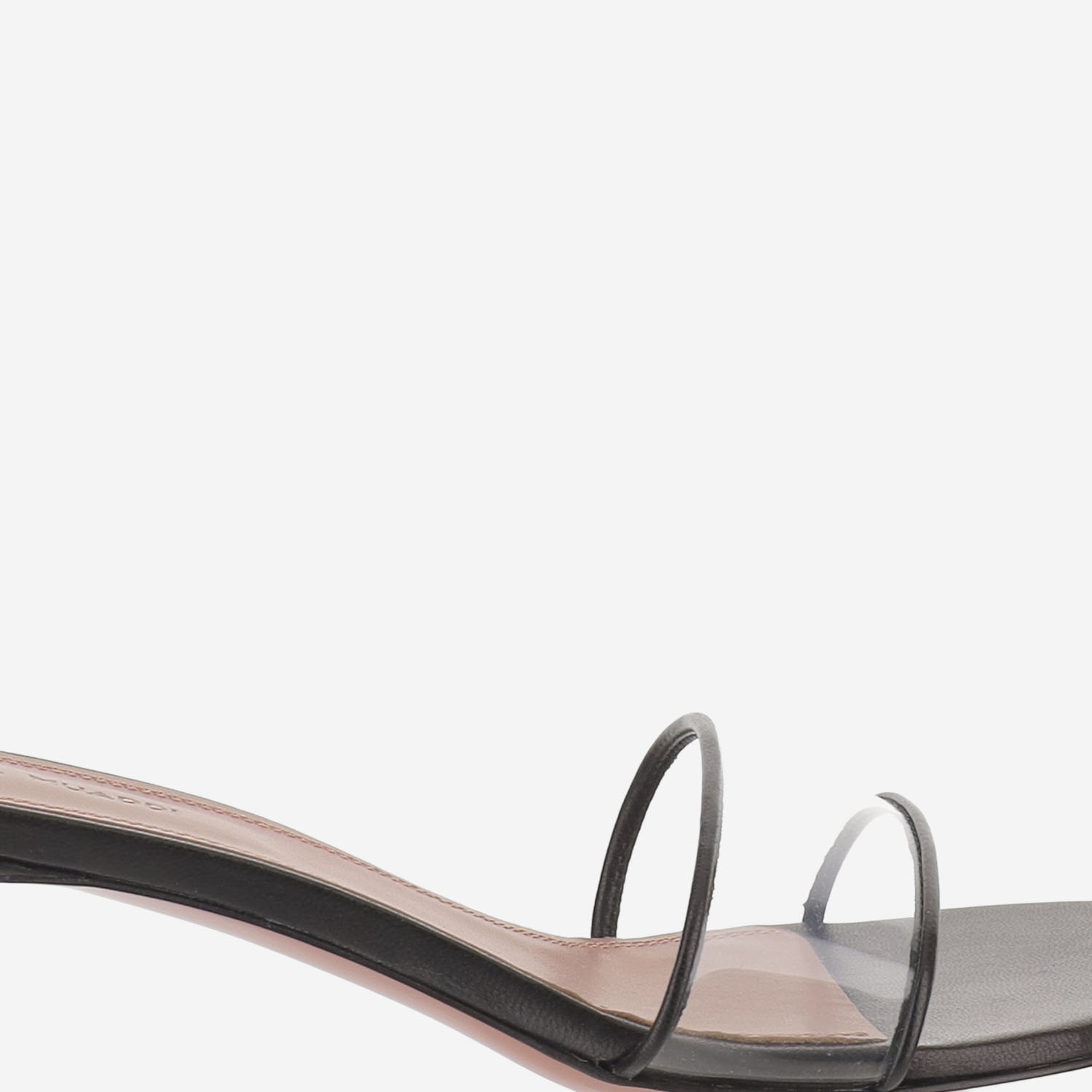 [Amina Muaddi] Pumps SS26 ANDREEAGLASSSLIPPER45BLACKTRANSPARENT