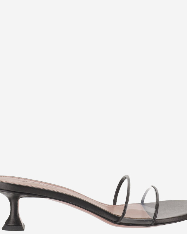[Amina Muaddi] Pumps SS26 ANDREEAGLASSSLIPPER45BLACKTRANSPARENT