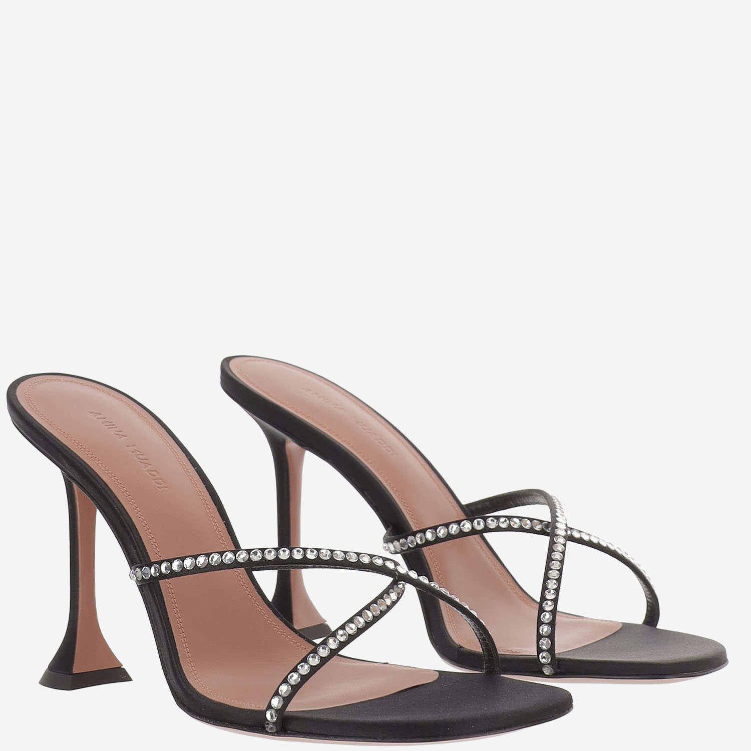 [Amina Muaddi] Pumps SS26 SALLYSLIPPER95BLACKWHITE