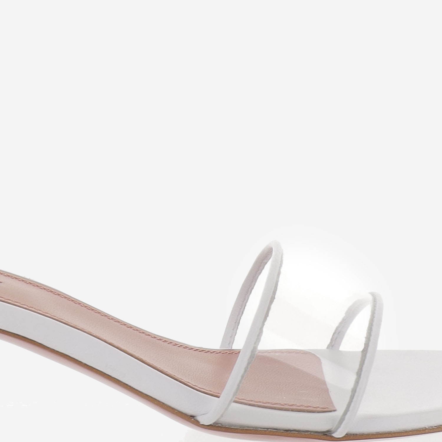 [Amina Muaddi] Pumps SS26 ANDREEAGLASSSLIPPER45WHITETRANSPARENT