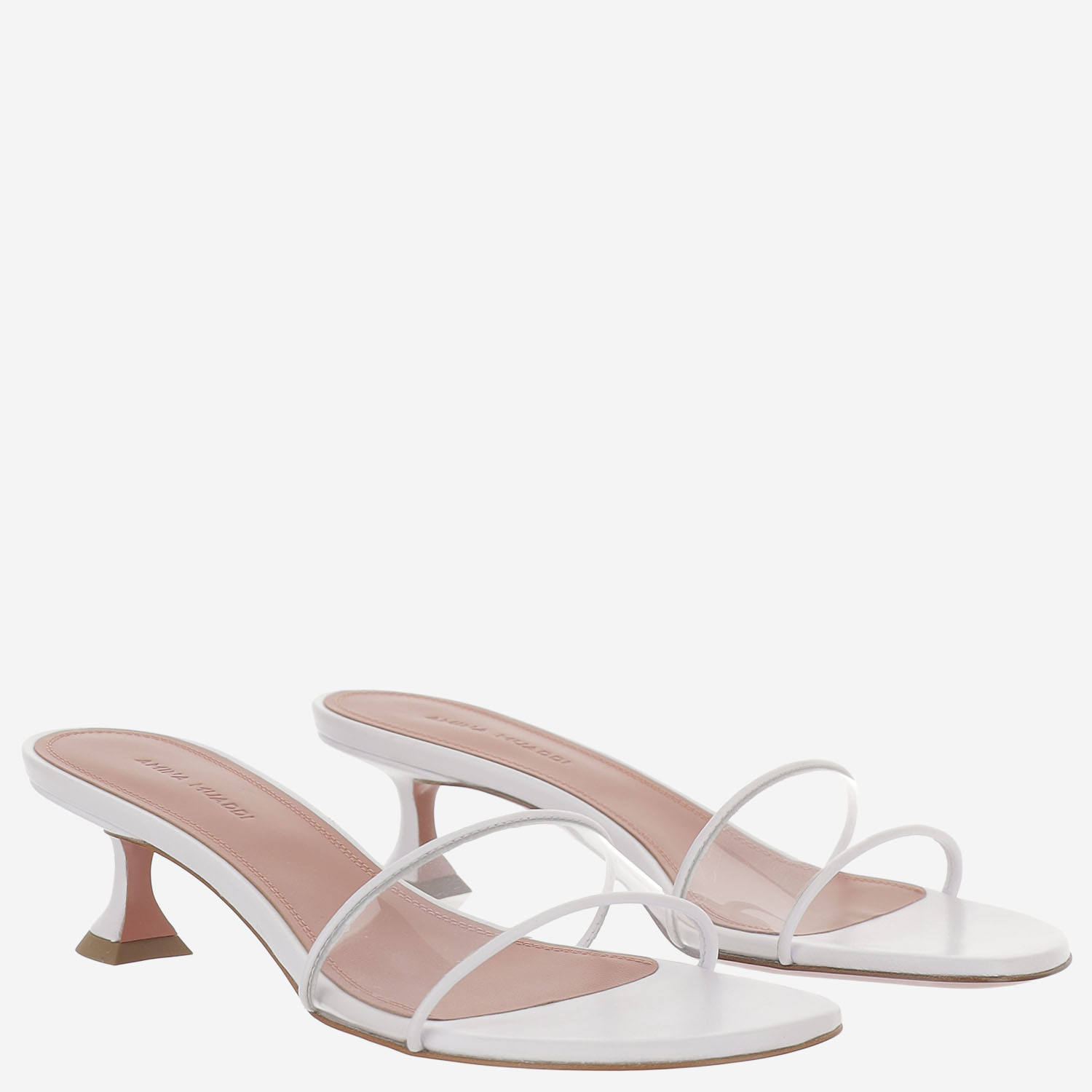 [Amina Muaddi] Pumps SS26 ANDREEAGLASSSLIPPER45WHITETRANSPARENT