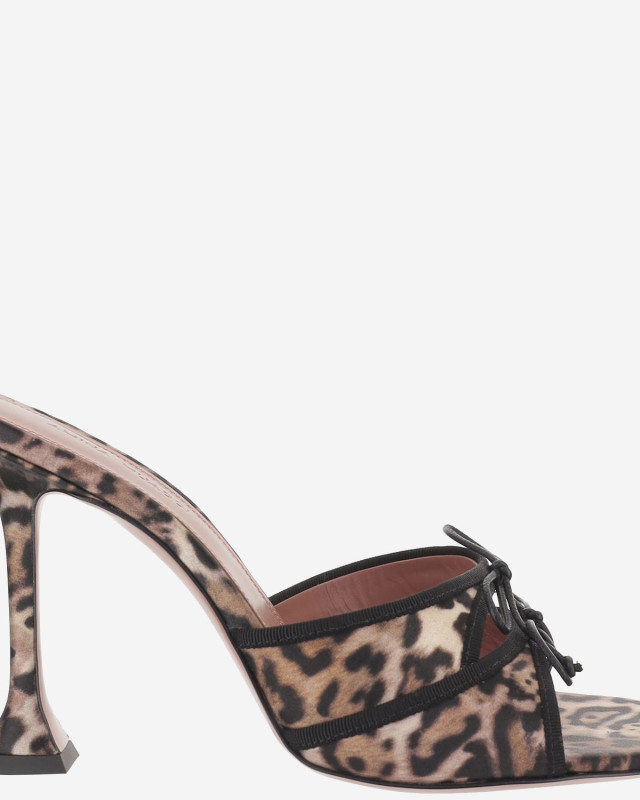[Amina Muaddi] Pumps SS26 ELEONORASLIPPER95LEOPARDBLACK