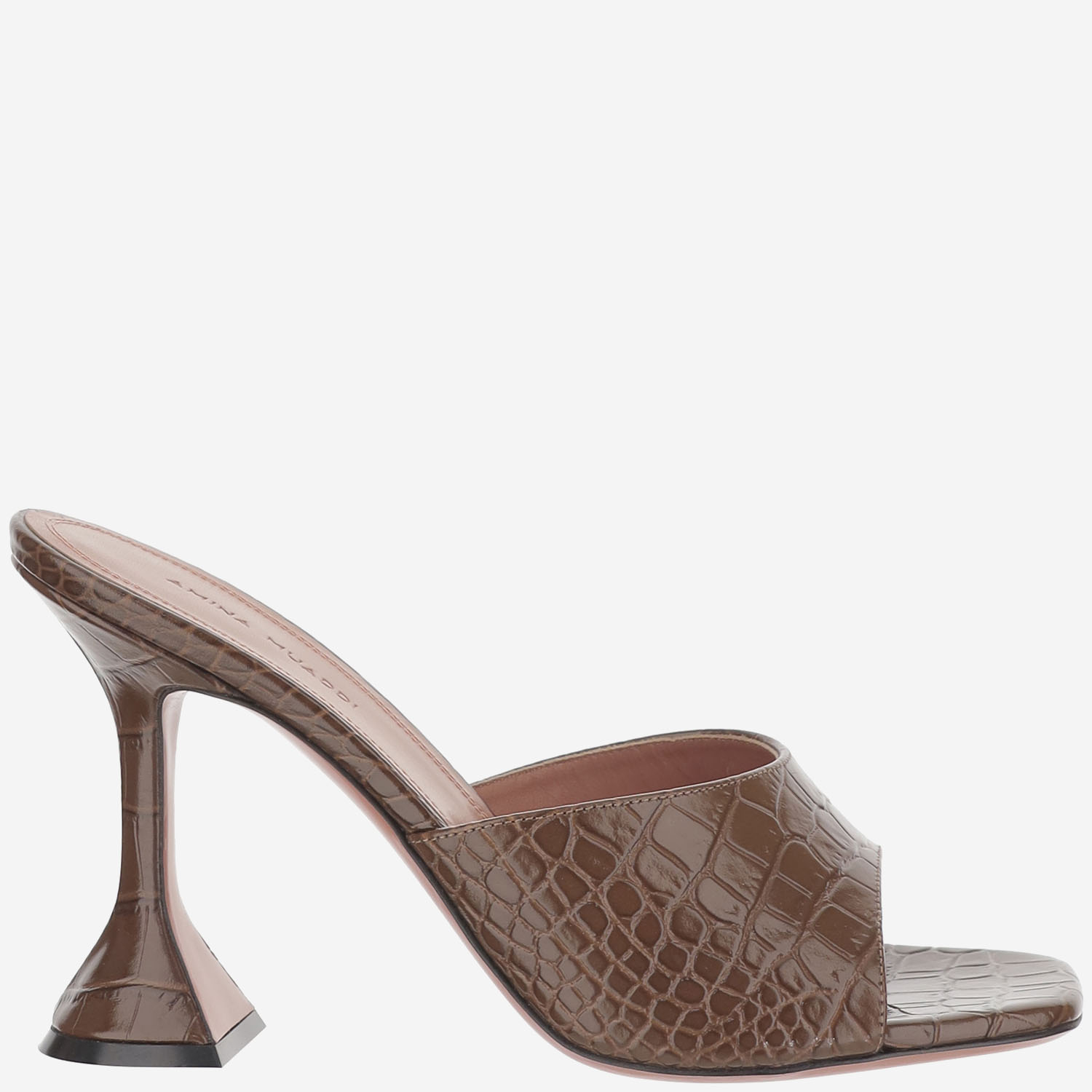 [Amina Muaddi] Pumps SS26 LUPITASLIPPER95BROWNPRINTEDCROC