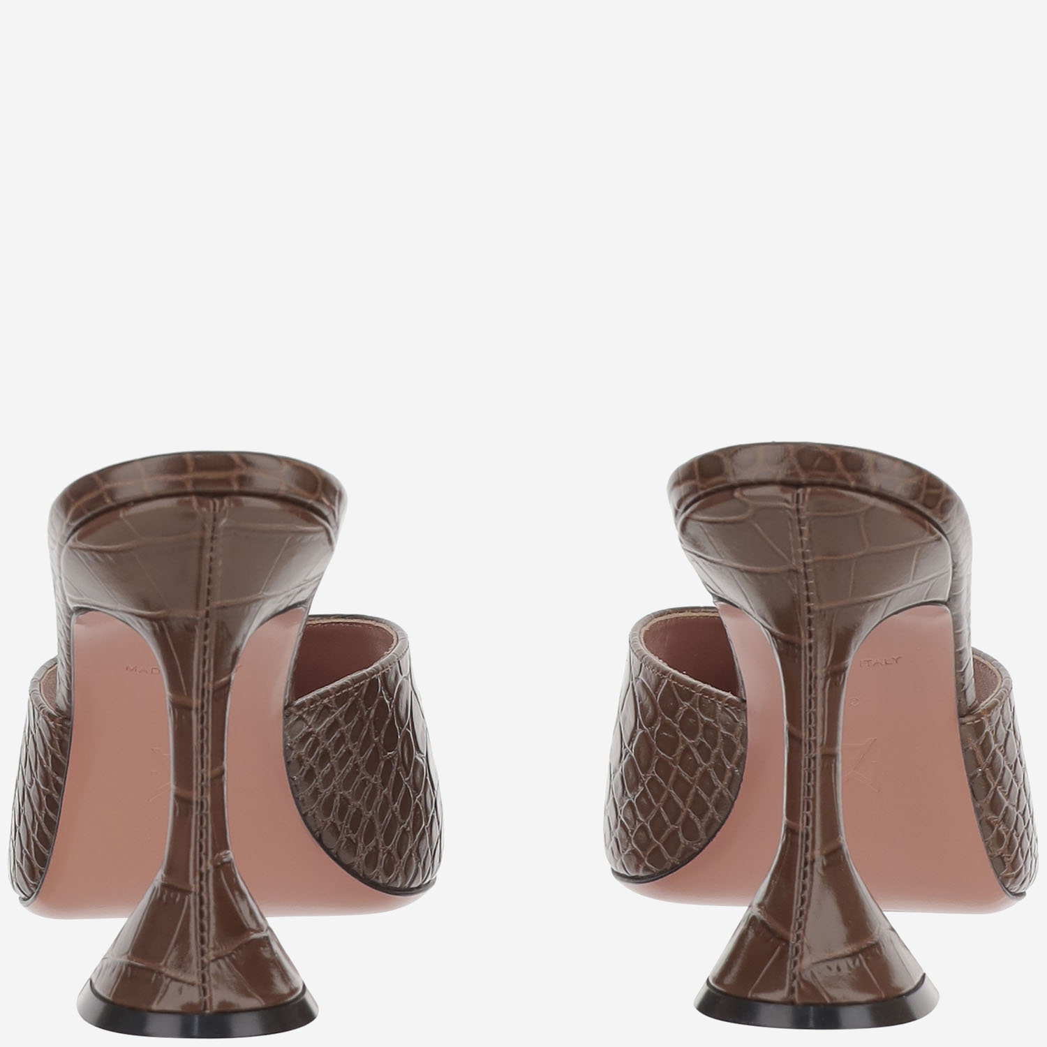 [Amina Muaddi] Pumps SS26 LUPITASLIPPER95BROWNPRINTEDCROC
