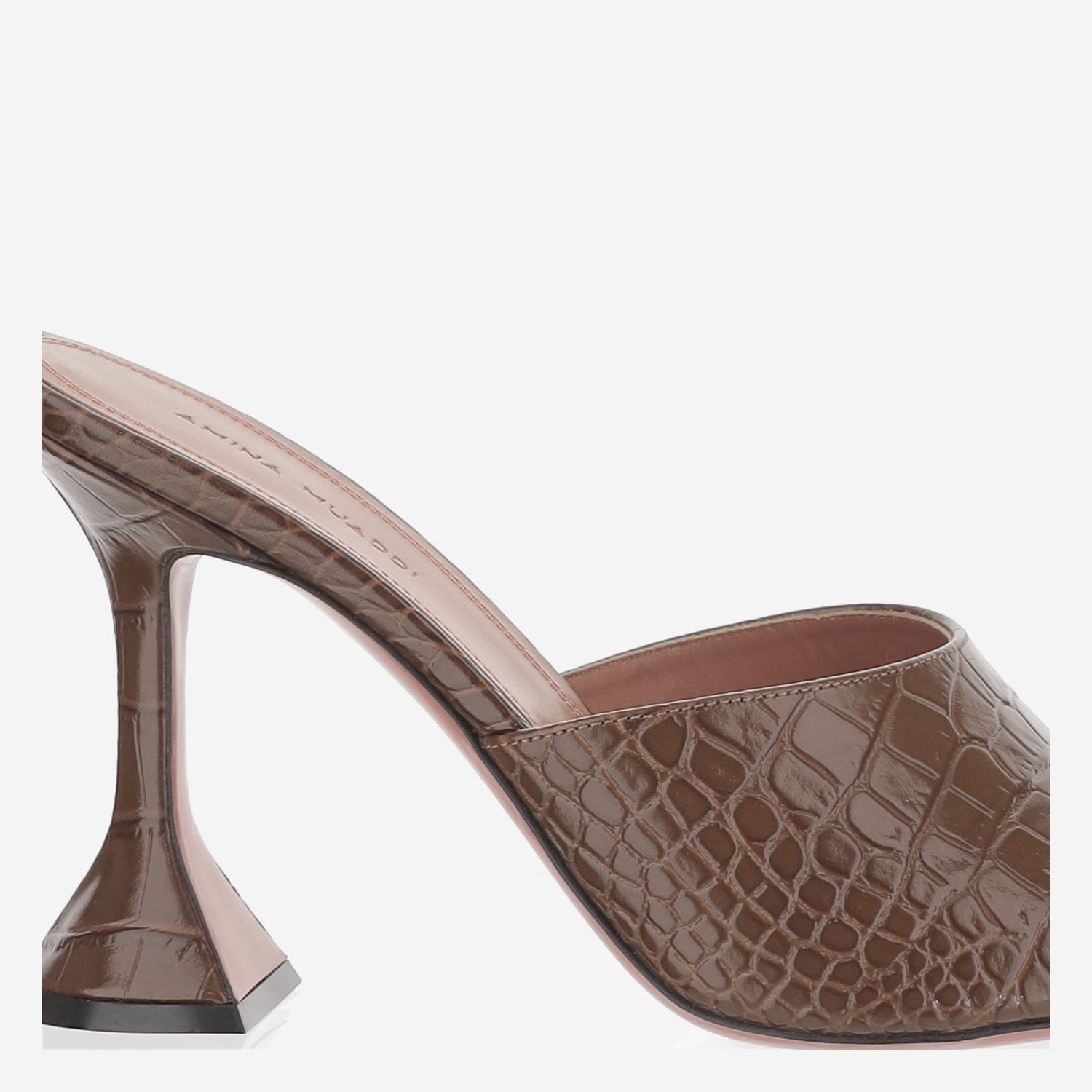 [Amina Muaddi] Pumps SS26 LUPITASLIPPER95BROWNPRINTEDCROC
