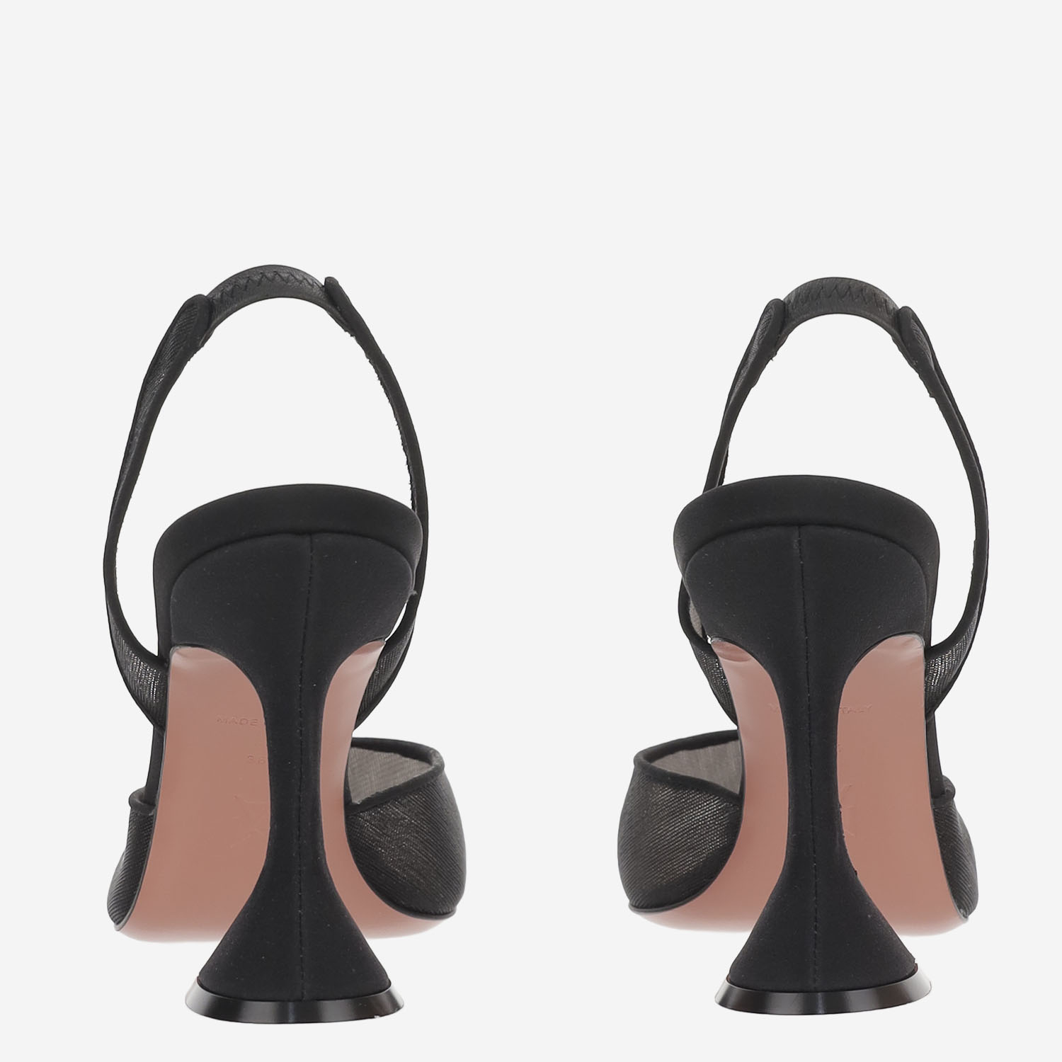 [Amina Muaddi] Pumps SS26 HOLLIMESHSLING95BLACKMESH