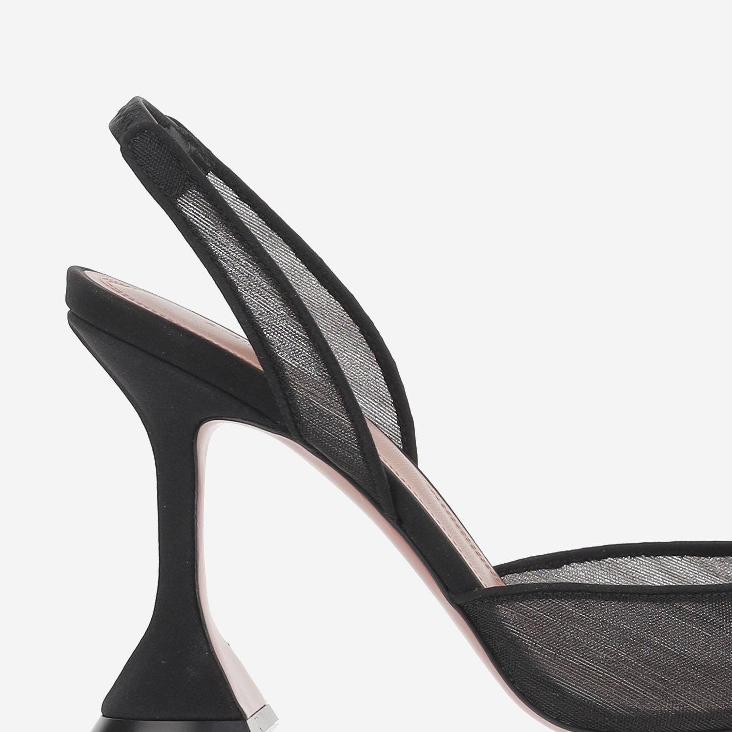 [Amina Muaddi] Pumps SS26 HOLLIMESHSLING95BLACKMESH