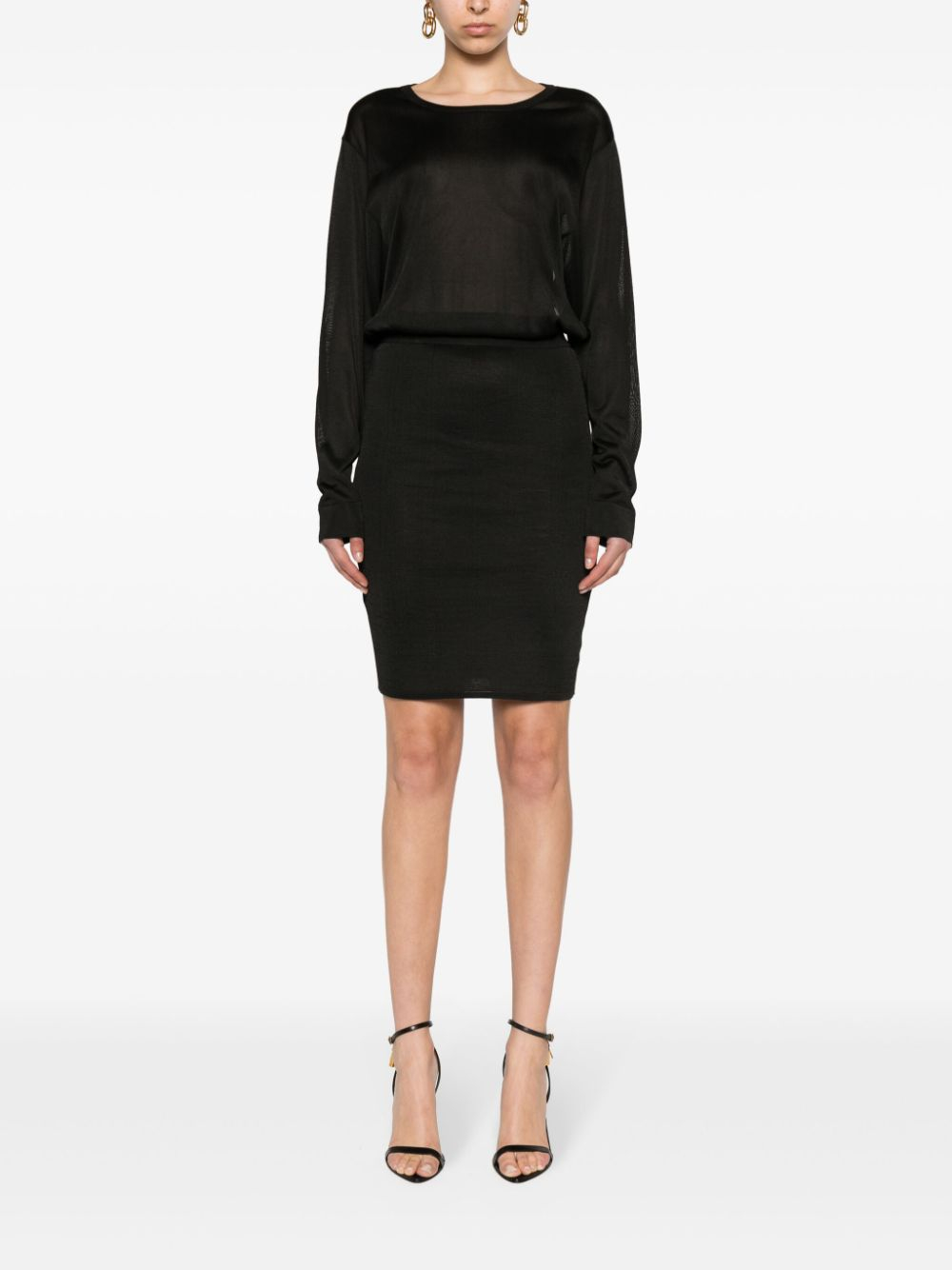 [Saint Laurent] Long sleeve dress SS24 776019Y76LT1000